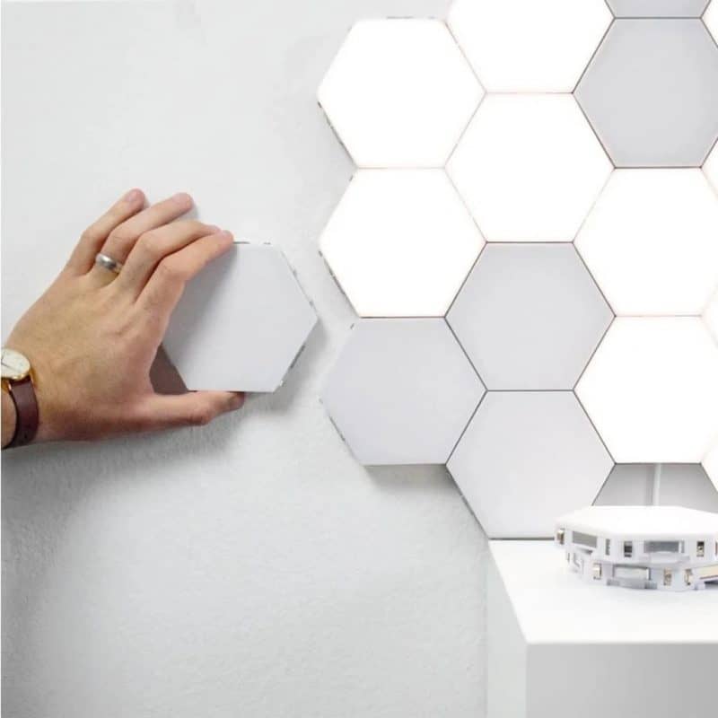 hexagon wall light